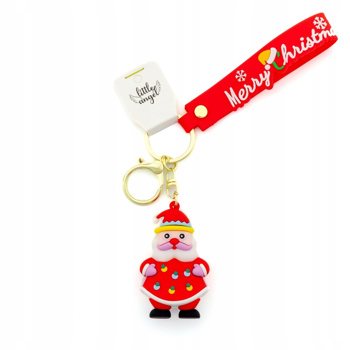 Breloc, Little Angel, B1259, Craciun, multicolor, cauciuc