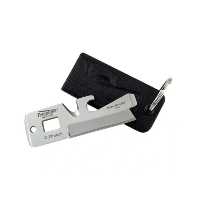 Többfunkciós kulcstartó, kés, sörnyitó, csavarhúzó, 8,5 x 3 cm, ezüst, Dactylion®