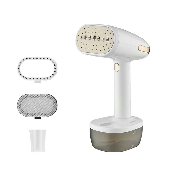 Aparat de calcat vertical, fier de calcat portabil Lehnedar®, 1800W, 2 setari de abur, rezervor de apa detasabil 350ml, auto oprire, 30 gr/min, talpa ceramica, alb