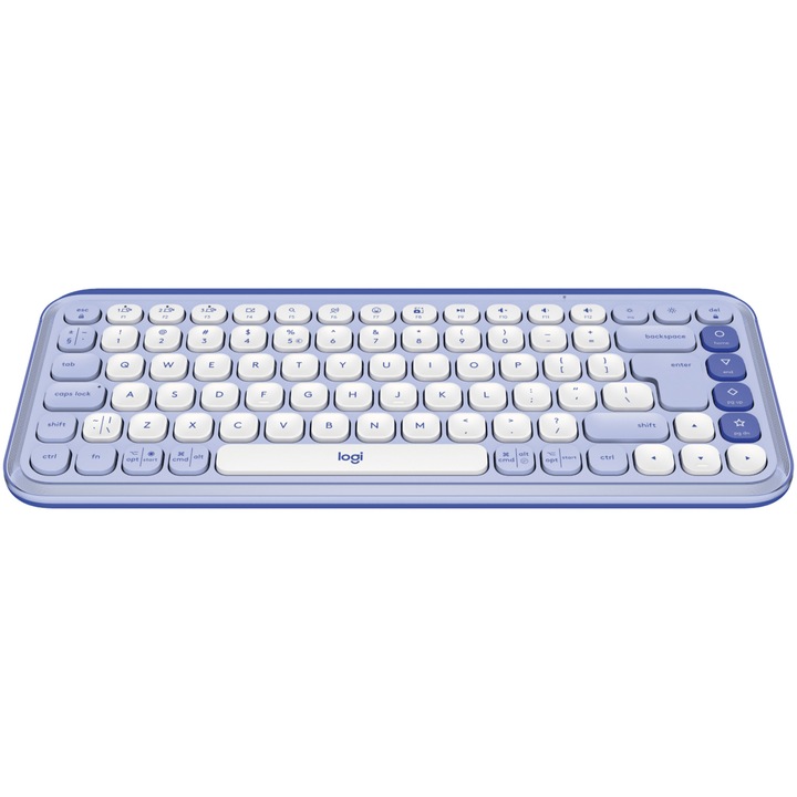 Безжична клавиатура Logitech POP ICON KEYS, Bluetooth, 3 Way Easy-Switch, Lilac