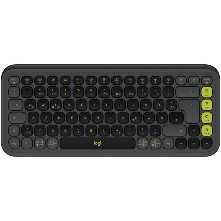 Безжична клавиатура Logitech POP ICON KEYS, Bluetooth, 3 Way Easy-Switch, Graphite