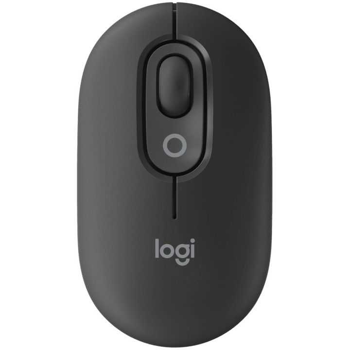 Безжична мишка Logitech POP with emoji, Bluetooth, Silent Touch, 3 Way Easy-Switch, Graphite