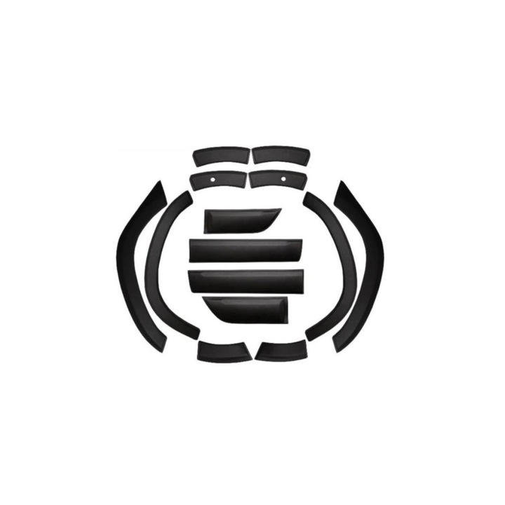 Set 12 protectii aripa si usa + 2 protectii pentru compatibilitate cu sau fara senzori compatibile Dacia Duster II 2018-2024