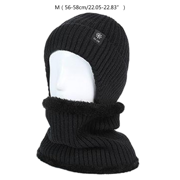 Férfi sapka, fekete, akril, univerzális méret, ősz-télre