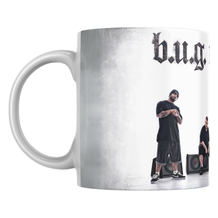 Cana personalizata - b.u.g mafia, alba, 330 ml, v1