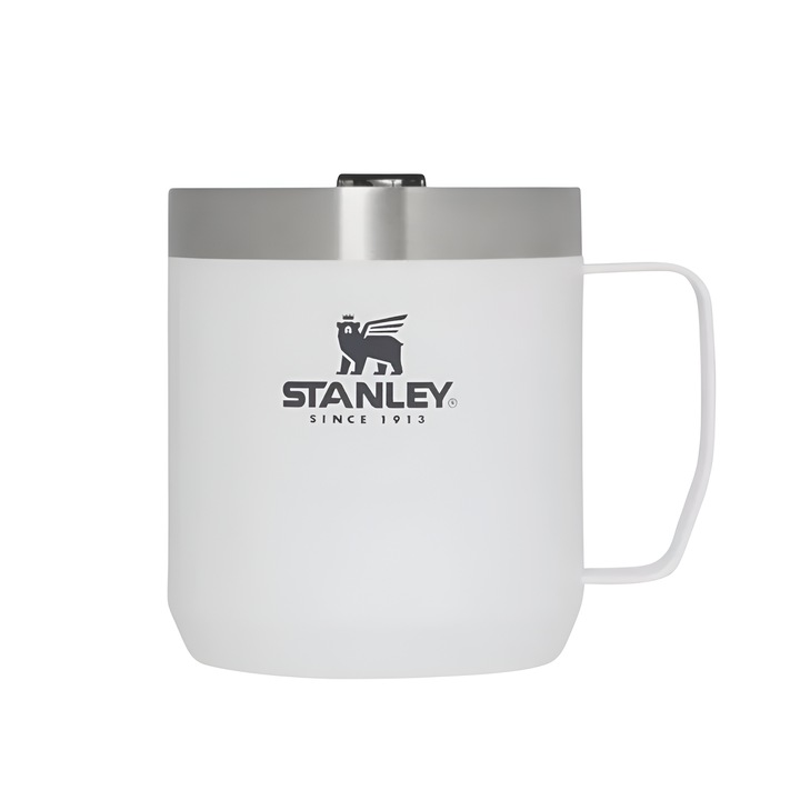 Термочаша Stanley 236 ml ONSG®, усъвършенствана изолация, поддържа напитките горещи 1,5 часа и студени 15 часа, плътен капак, неръждаема стомана, бял
