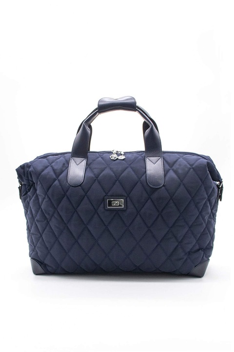 Silver&Polo, Geanta duffle cu logo, Bleumarin