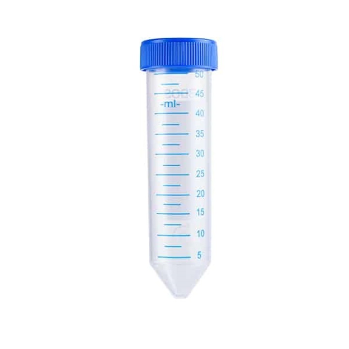 Комплект 500 центрофужни епруветки с конична основа, PP, 50 ml, със синя капачка