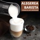 Aparat pentru spuma lapte 4 in 1, Aiorber, 400W, 240 ml, Spumare Cald si Rece, Spumator de lapte pentru Latte, Ciocolata, Cappuccino, Functie Incalzire, Keep Warm si Control Temperatura, Inox, negru