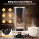 Aparat pentru spuma lapte 4 in 1, Aiorber, 400W, 240 ml, Spumare Cald si Rece, Spumator de lapte pentru Latte, Ciocolata, Cappuccino, Functie Incalzire, Keep Warm si Control Temperatura, Inox, negru