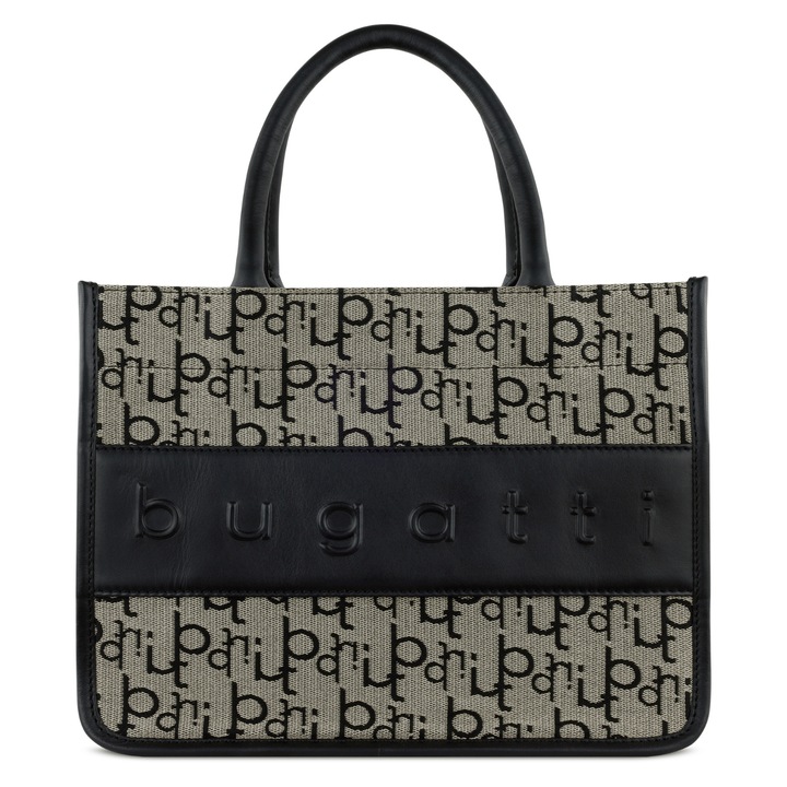 Дамска чанта Bugatti, серия Elea от жакард и кожа, размер S