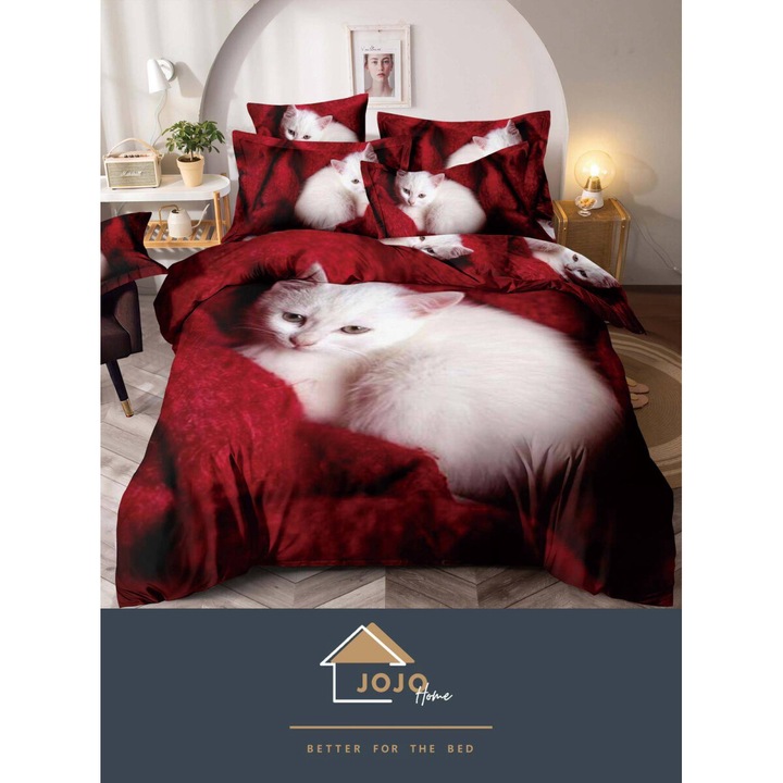 Спално бельо FINET 3D, Памук, Jojo Home, 6 бр