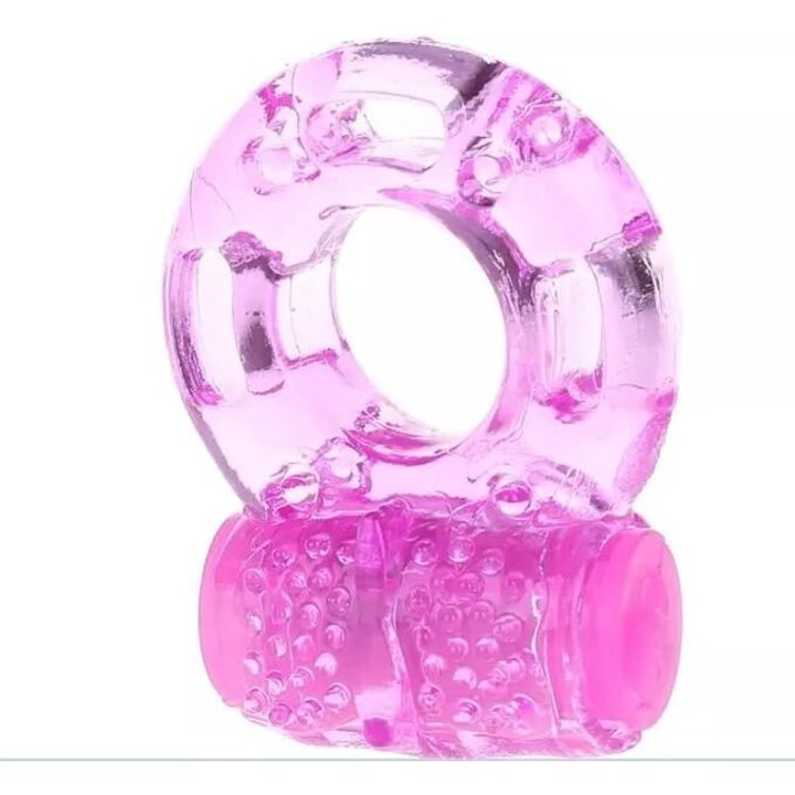 Inel penis si masturbator 2 in 1, Koalad, silicon, roz, 3cm diametru, hipoalergenic, impermeabil