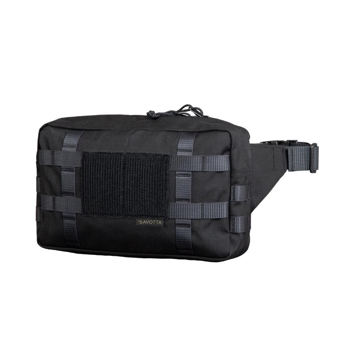 Borseta sport, Savotta, cordura, 7 l, negru