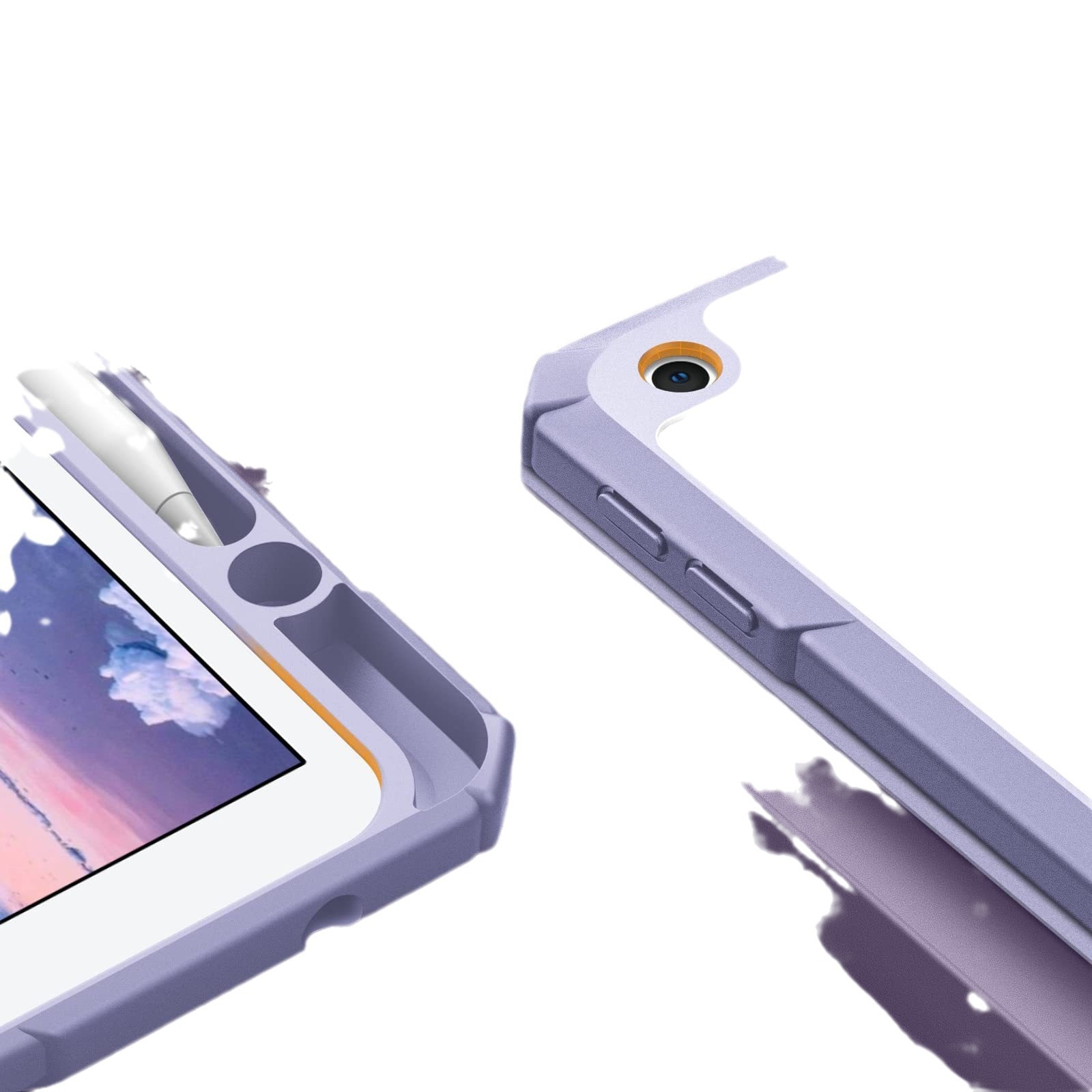 Husa pentru iPad Pro 13 2024, cu slot pentru creion, piele premium, suport pliabil, violet