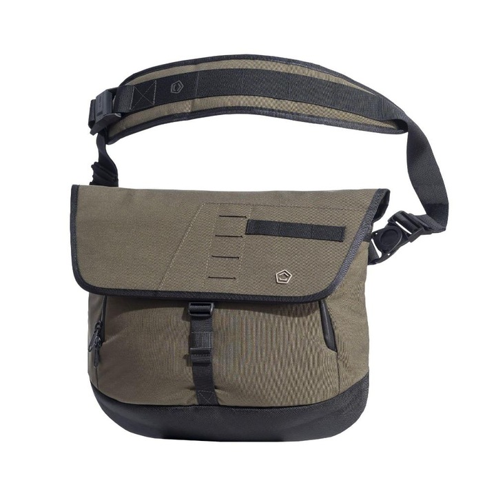 Geanta Messenger pentru MacBook Pro 16", Pentagon, Nailon, Inchidere magnetica, Impermeabil, 40x28x12cm, Kaki/Negru