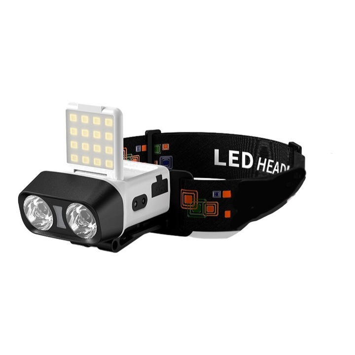 LED фенер, 5 режима, бял, 6.5x5.2x3.9cm, 1500mAh, IPX6