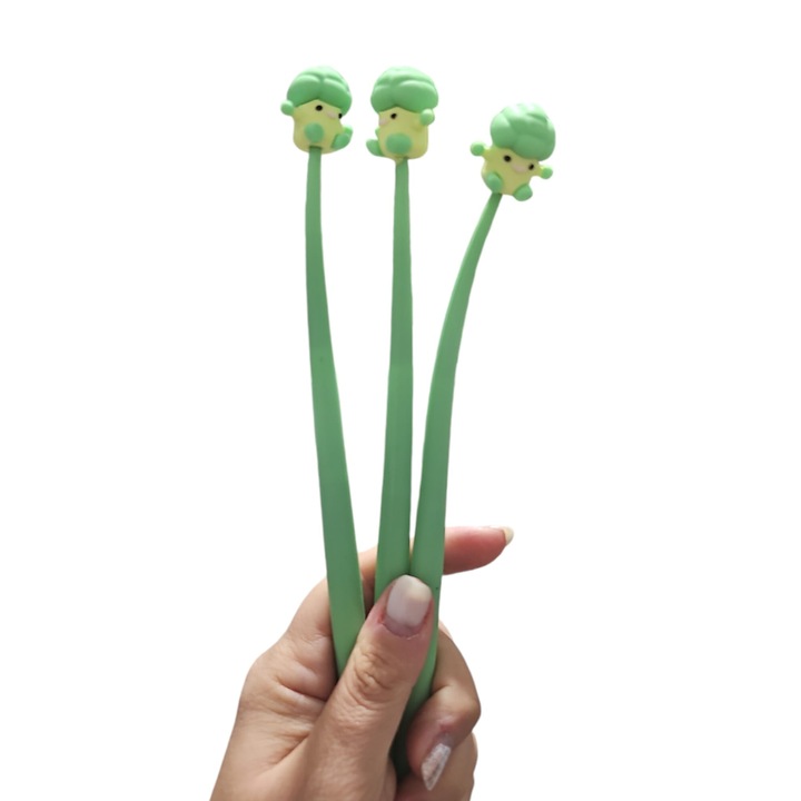 Set 3 buc Pix verde BROccoli, colectia Funny