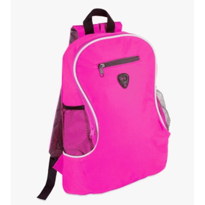 Rucsac Bagaj Mana poliester impermiabil cu iesire pentru casti pentru drumetii Cu Compartiment si buzunar frontal roz