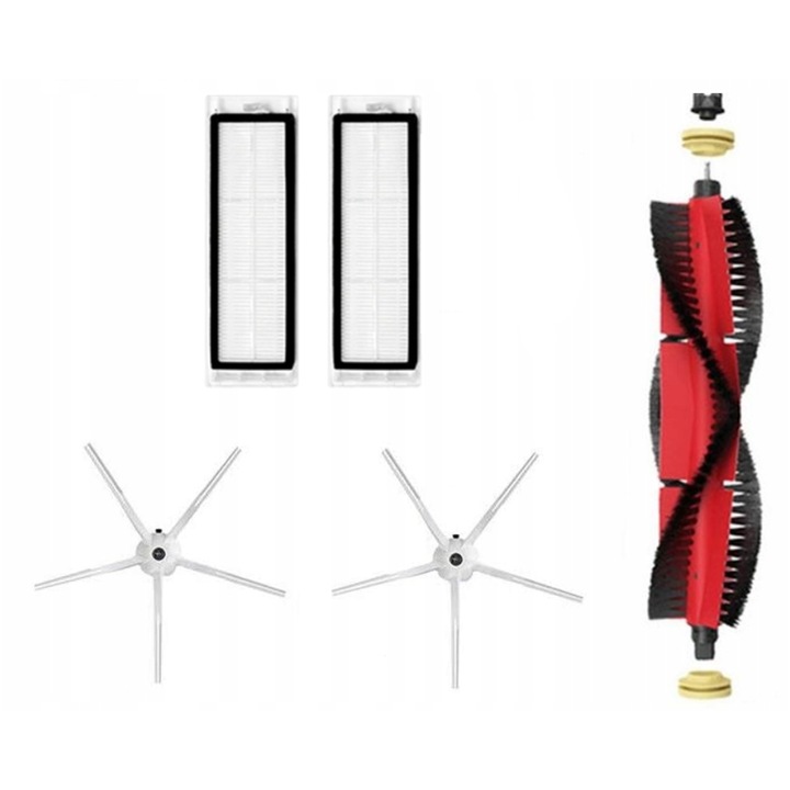 Set Accesorii pentru Aspirator, Roborock S5 Max / S6 Pure / S6 / S6 Max / E4, Material: Plastic, Calitate Inalta A Executiei, Filtru Hepa De Inalta Eficienta, Calitate Superioara A Materialelor, 1 X Kit De Accesorii
