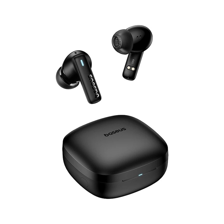 Безжични слушалки Baseus Bowie E19, In-ear, Водоустойчиви, TWS, Черен