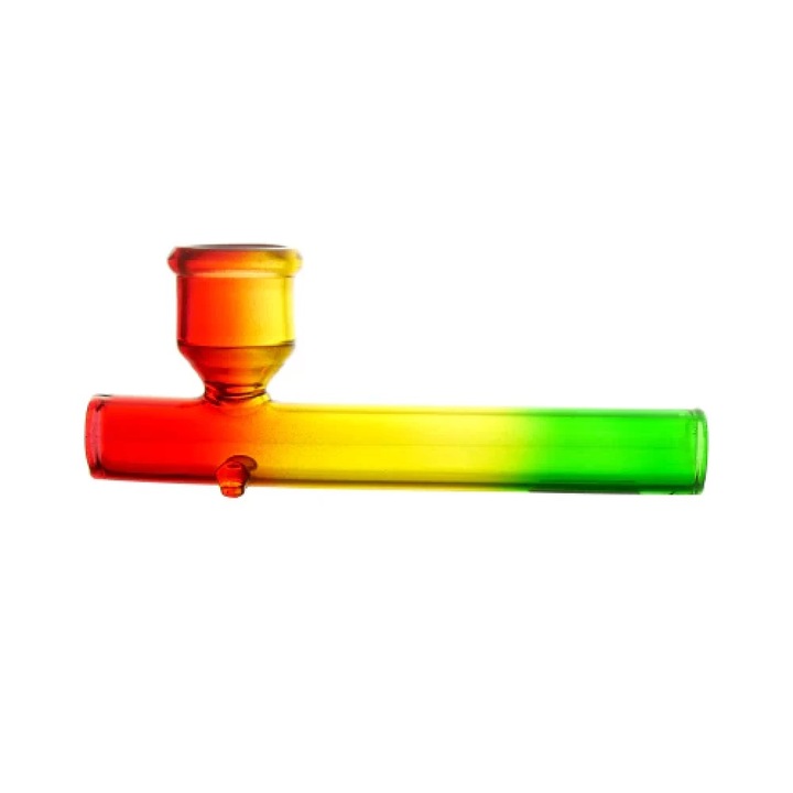 Pipa tutun plante Kawuum ombre Rasta sticla borosilicata 11cm