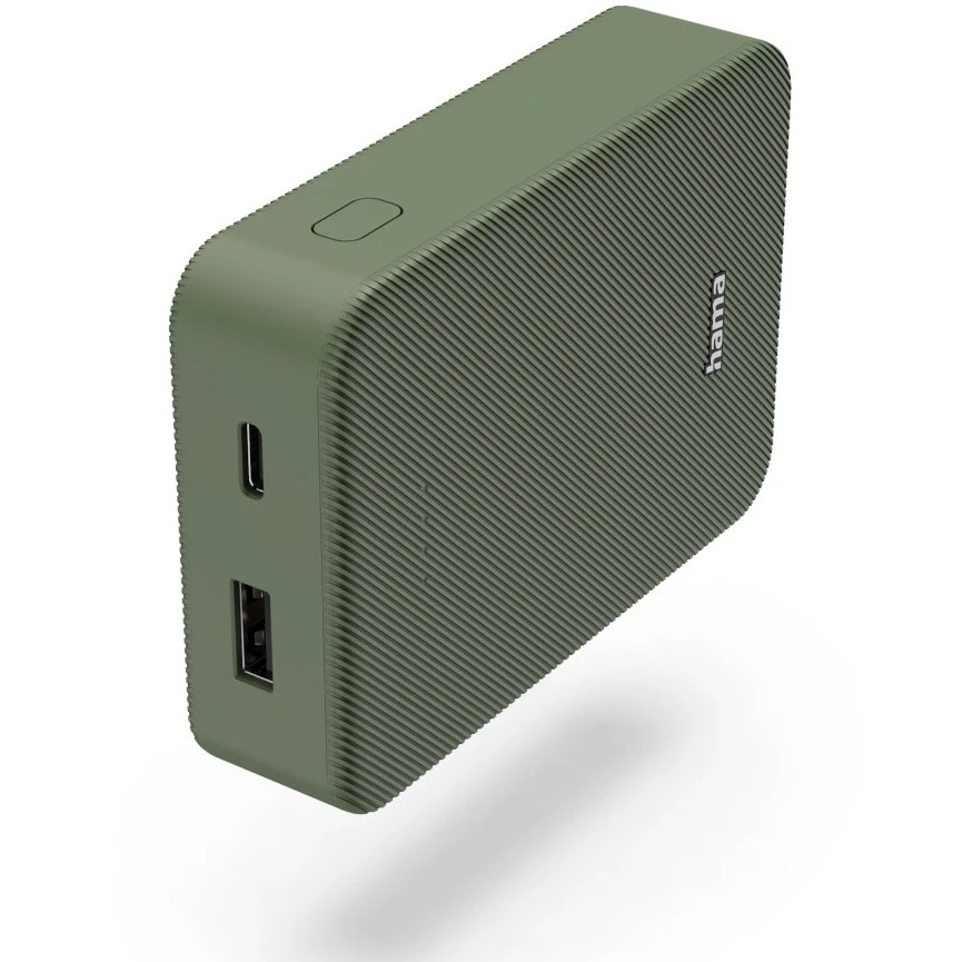 Acumulator extern Hama Colour 10, 10000 mAh, USB-C, USB-A, verde