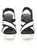 Calvin Klein Jeans Sandale wedge alb cu negru Lizzie 39