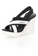 Calvin Klein Jeans Sandale wedge alb cu negru Lizzie 39