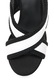 Calvin Klein Jeans Sandale wedge alb cu negru Lizzie 39