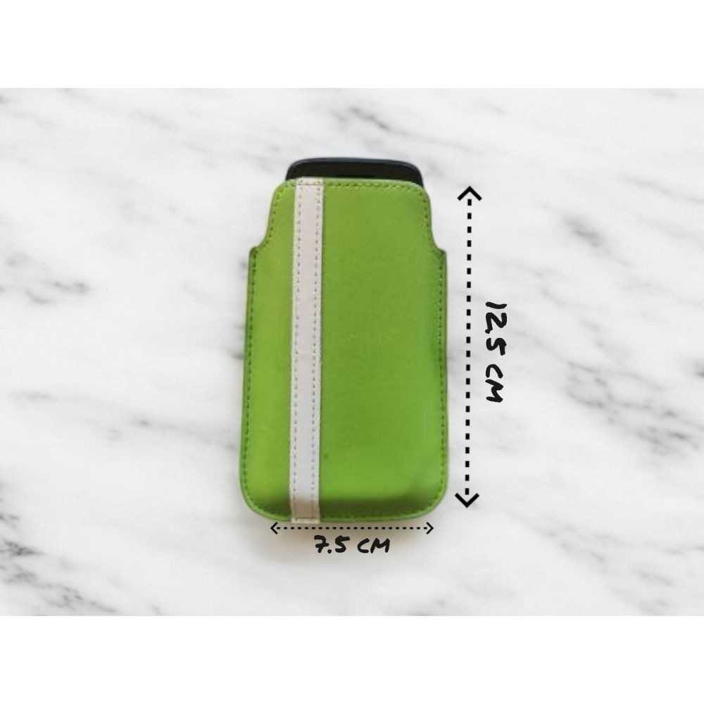 Husa G-Tech Tip Saculet Compatibila cu Nokia 225 4G(2020), piele ecologica, Verde Aprins