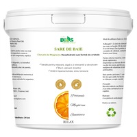 Sare de Baie Terapeutica – RELAX – cu Magneziu (Sare Nigari) si Uleiuri Esentiale de Portocala, Maghiran si Sunatoare, Bios Mineral Plant, 850 g