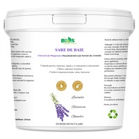 Sare de Baie Terapeutica pentru Dureri si Inflamatii Musculare, cu Magneziu (Sare Nigari) si Uleiuri Esentiale de Lavanda, Rozmarin si Ghimbir, Bios Mineral Plant, 850 g