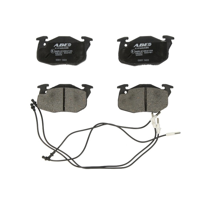 Első fékbetét készlet ABE kompatibilis Peugeot 106 I, 106 II, 106 II/ferdehátú, 205 I, 205 II, 205/ferdehátú, 305 II, 306
