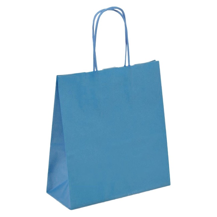 Sacosa Cadou, Kraft, Turcoaz, Dimensiuni 36x12x41cm