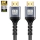 HDMI 2.1 apa-apa kábel, tanúsított, 8K@60HZ, 4K/2K@120Hz, HDR, HDCP 2.1, eARC, 3 méter, fekete