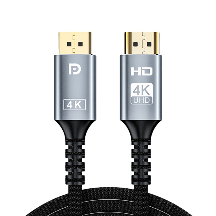 Adapterkábel, Display Port HDMI 4K HDR dugóhoz, 1,5 M, DP DisplayPort átalakító, egyirányú