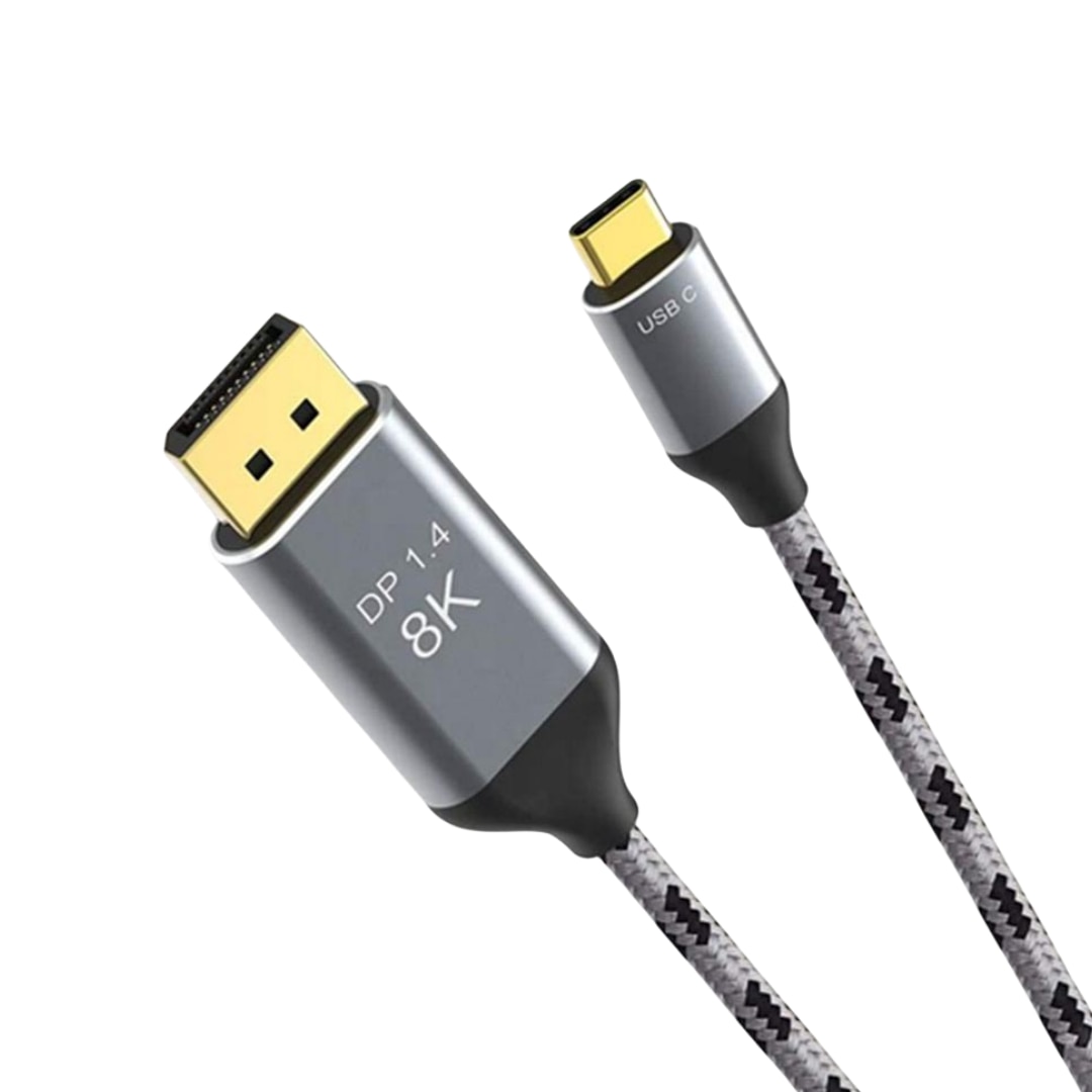 Кабел USBC Displayport DP1.4, 8K60Hz, 4K144Hz, USB 3.1 Type C ...