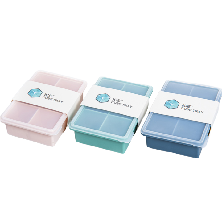 Szilikon jégtartó, 3 db-os készlet, könnyen levehető, hőálló -40°C-tól 220°C-ig, alkalmas mikrohullámú sütőbe, mosogatógépbe, hűtőbe