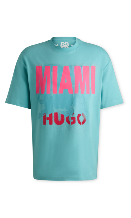 Red Bull Racing Visa Cash App póló, Hugo Miami GP, türkiz, XL-es méret