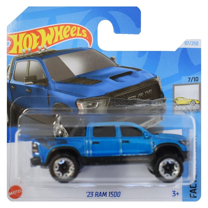 Masinuta Metalica Hot Wheels, '23 RAM 1500, 1:64, albastru