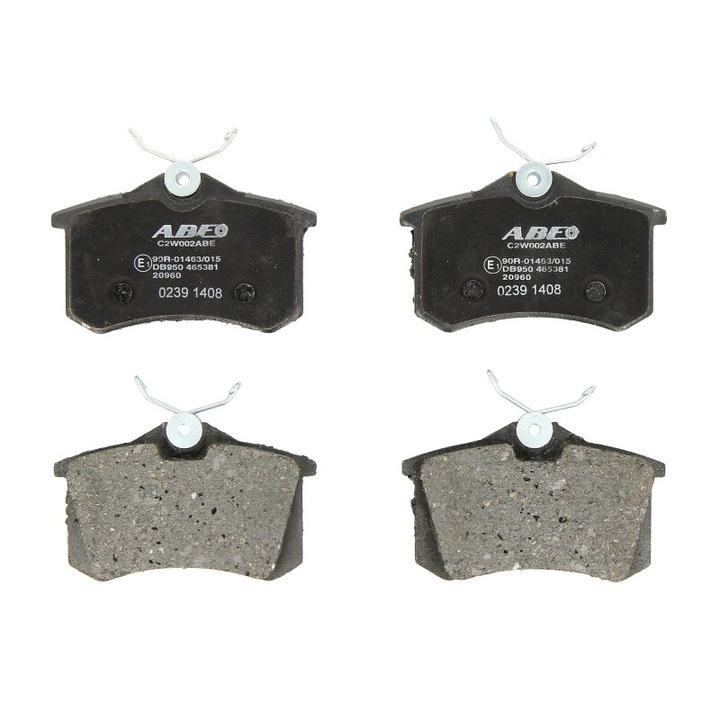 ABE hátsó fékbetét készlet, Audi 80 B4, A1, A1 Allstreet, A1 City Carver, A2, A3, A4 B5, A4 B6, A4 B7, A6 C4, A6 C5, Allroad C5, Tt kompatibilis