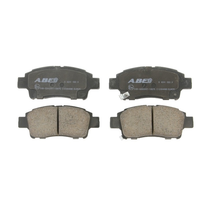 ABE hátsó fékbetét készlet, amely kompatibilis a Toyota Allion I, Bb I, Celica, Corolla, Echo, Ist, Opa, Platz, Porte I, Premio, Probox / Succeed, Raum, Vios / Soluna Vios, Will Cypha I típusokkal