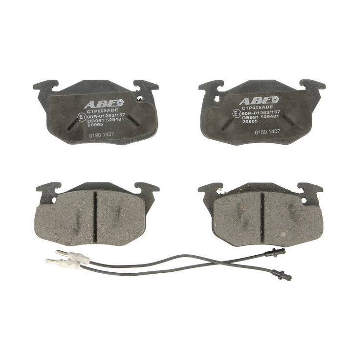 Első fékbetét készlet ABE kompatibilis Peugeot 106 I, 106 II, 106 II/ferdehátú, 205 I, 205 II, 205/ferdehátú, 305 I, 305 II, 305/kombi, 306, 309 I