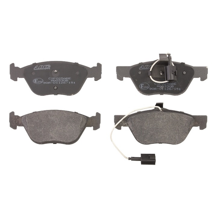 Első fékbetét készlet ABE, kompatibilis Alfa Romeo 145, 146, 147, 155, 156, Arna, Gt, Gtv, Spider