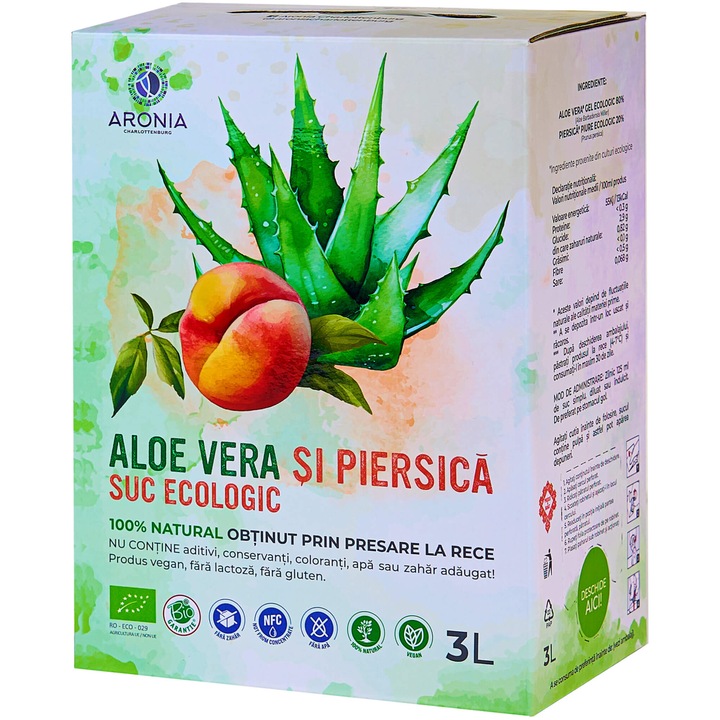 Suc de Aloe Vera si Piersica 3L (RO-ECO-029)