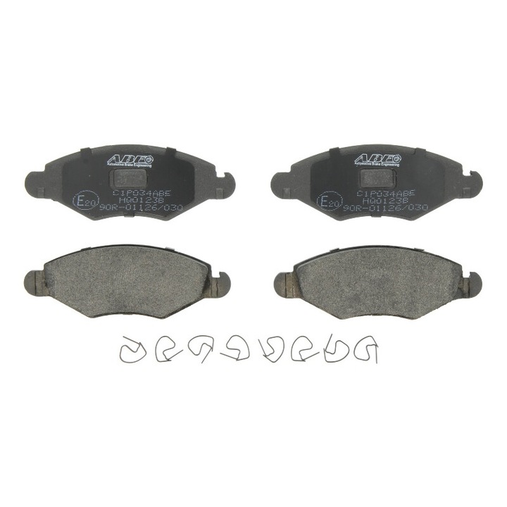 Első fékbetét készlet ABE kompatibilis Peugeot 106 II, 206, 206+, 306, J5