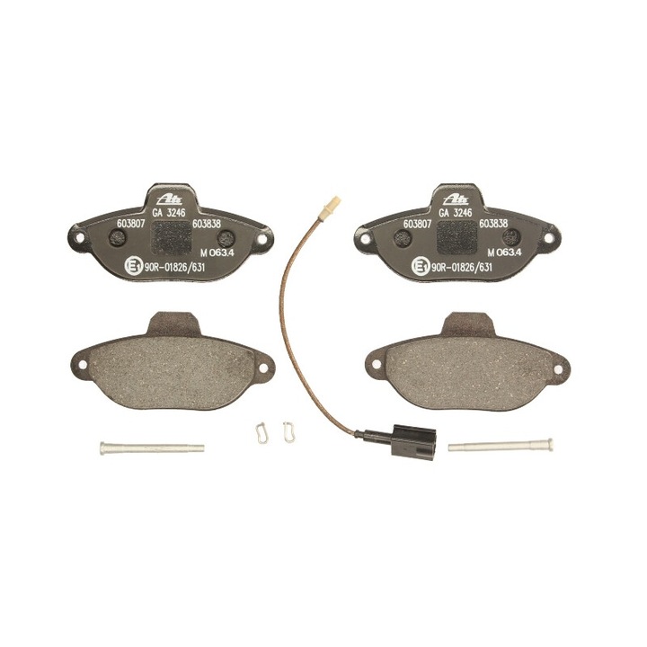 ATE első fékbetét készlet, kompatibilis Fiat 500, Panda, Punto, Seicento / 600