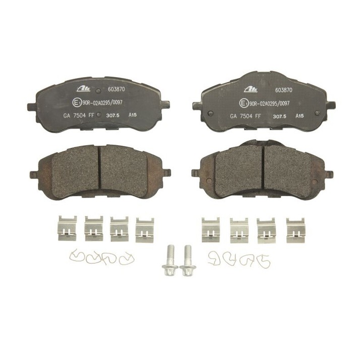 Комплект предни спирачни накладки ATE, съвместим с Opel Astra L, Combo E Tour / Life, Combo/миниван