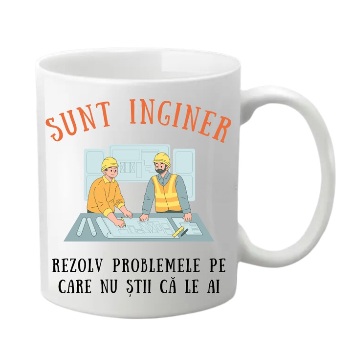 Cana personalizata - Sunt inginer, alba, 330 ml, v4